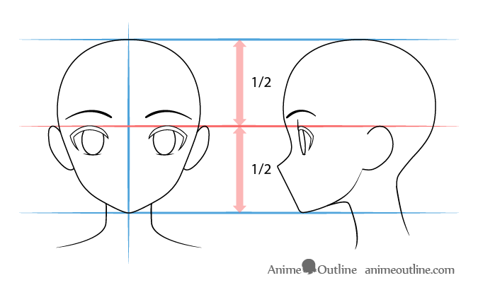 How to Draw an Anime Head and Face in Side View - Easy Step by Step Tutorial