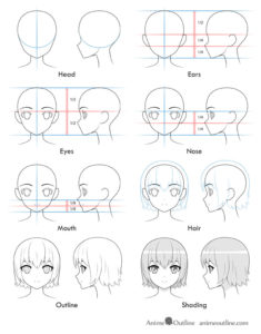 How to Draw an Anime Girl's Head and Face - AnimeOutline