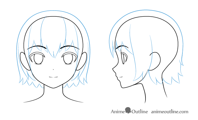 How to draw anime hair | JustSketchMe