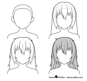 How to Draw Anime and Manga Hair - Female - AnimeOutline