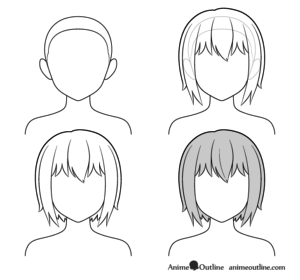 How to Draw Anime and Manga Hair - Female - AnimeOutline