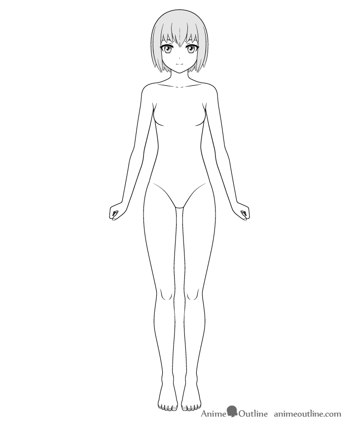 How to draw: Anime School Girl Full Body (EASY TUTORIAL) - YouTube