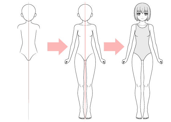 Body Anime Art Drawing  Drawing Skill