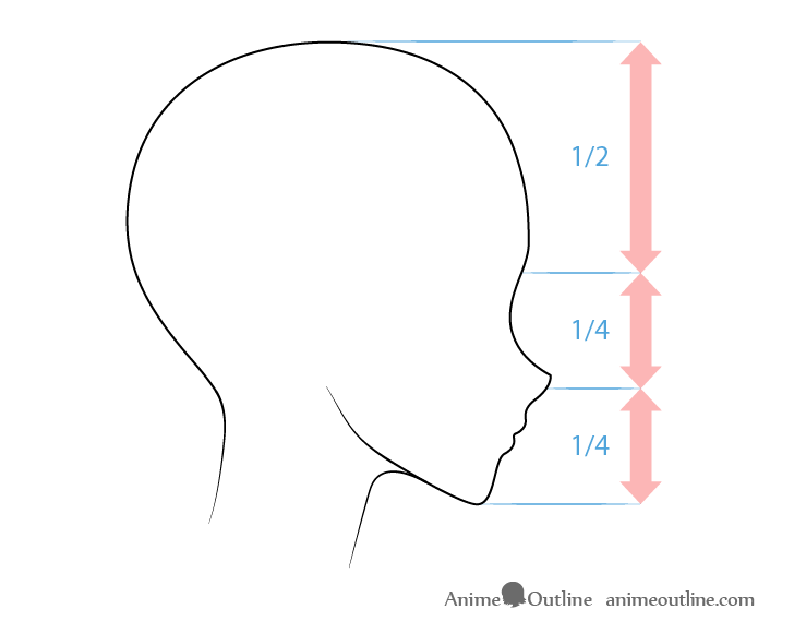 how to draw a nose side view