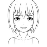 Anime girl smiling