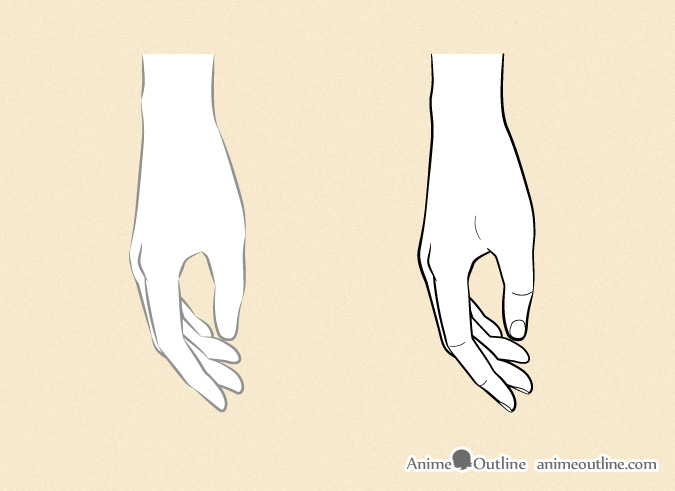 How to Draw Anime Hands (Relaxed and Fist) 