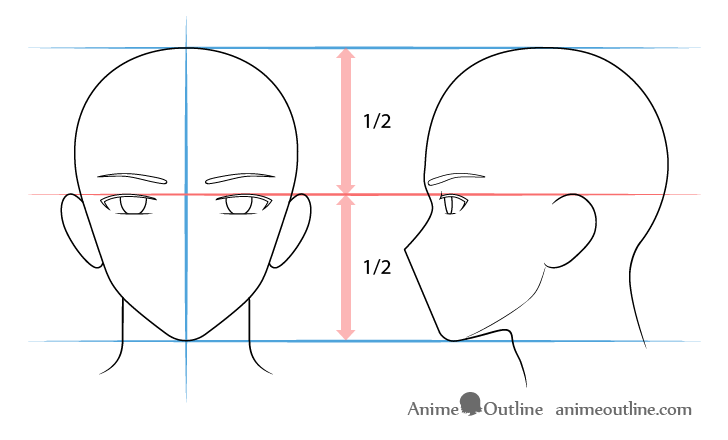 Anime male eyes drawing