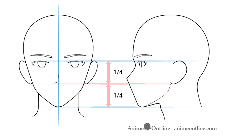 How to Draw SIDE VIEW Anime Face (MALE) - YouTube