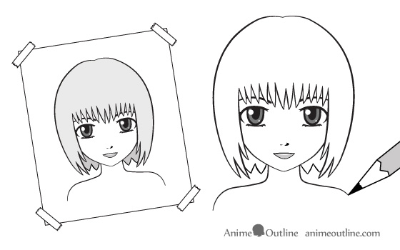 anime beginner easy girl drawings  Clip Art Library
