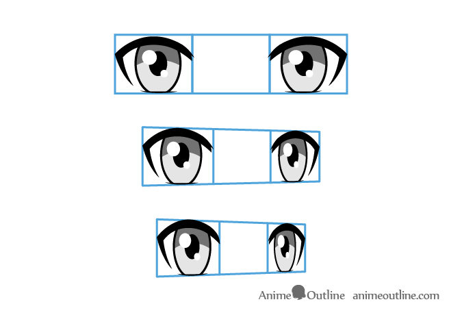 How To Draw EYES FROM AN ANGLE IN ANIME MANGA 
