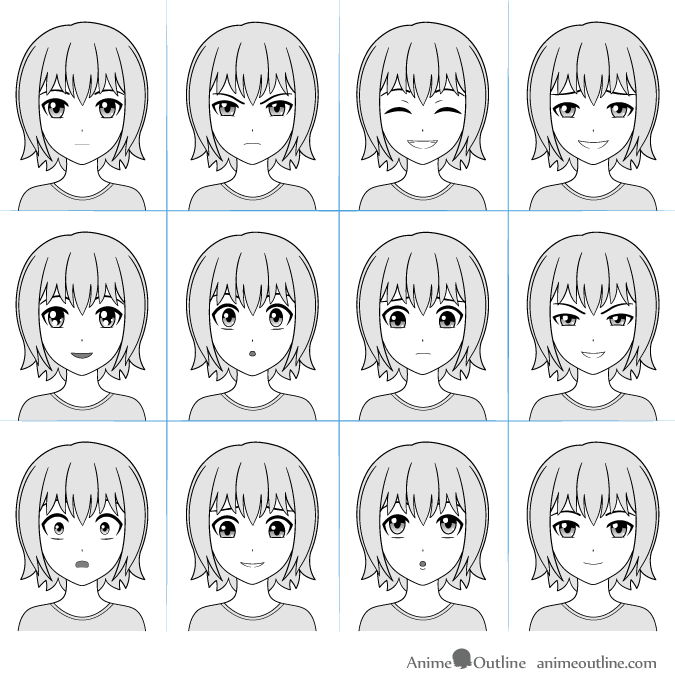 How to Draw Anime Expressions Keys to Conveying Emotion in Drawing   GVAATS WORKSHOP