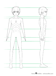 How to Draw Anime Male Body Step By Step Tutorial - AnimeOutline