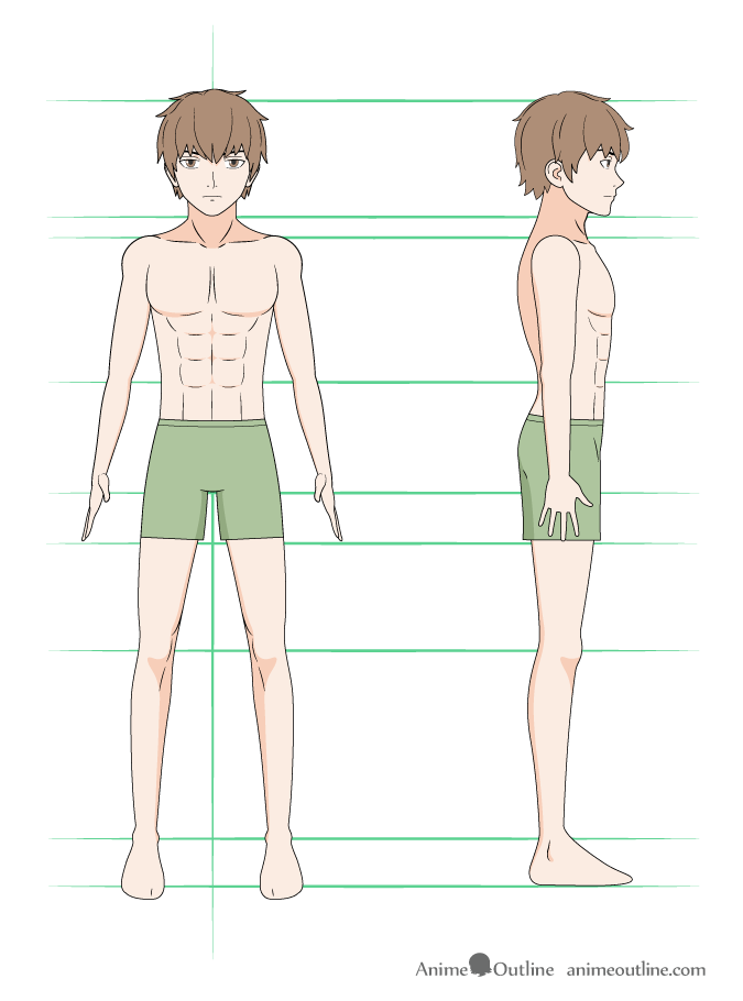 How to Draw an Anime Boy Full Body Step by Step  AnimeOutline