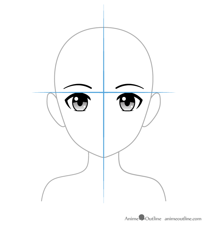 how to draw anime girl face crying