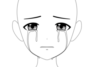 Crying anime eyes