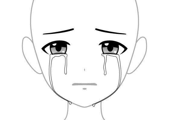 Crying Anime Eyes Sad Tears Emo Crybaby Mens TShirt  Spreadshirt