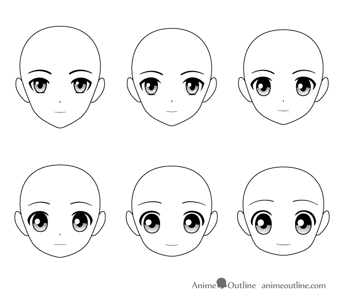 female manga head shape  Anime face shapes Manga drawing tutorials  Drawing tutorial