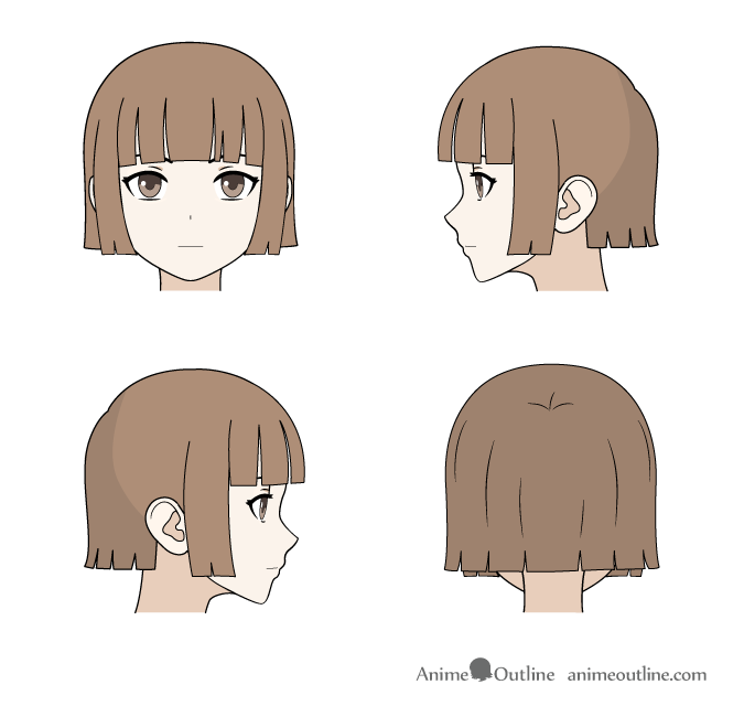 Anime Hairstyles Side View : Pin on Doodles : My best friend just drew