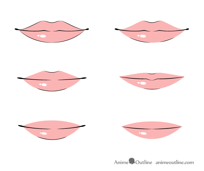Premium Vector  Character cartoon lip anime girl kiss red glossy