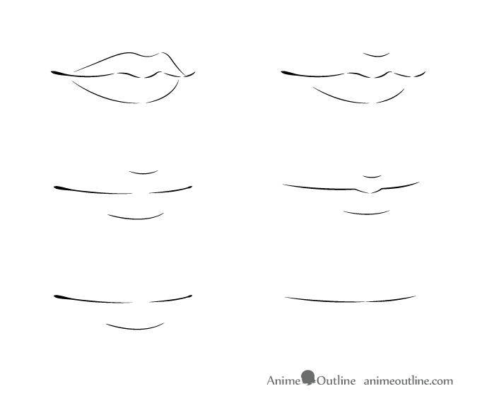 Agshowsnsw | How to draw anime lips easy