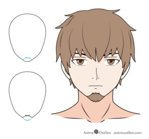 How To Draw Anime Facial Hair Beards & Mustaches - Animeoutline