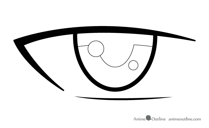 How to draw anime eyes front view – different styles, ages, male
