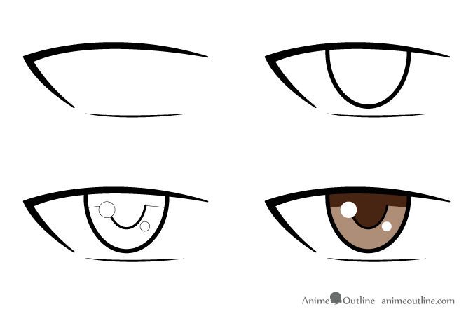 How to Draw Male Anime Eyes in 3 Ways  Slow Motion  YouTube