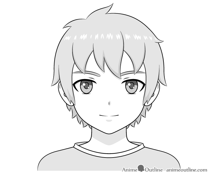 Boy anime drawing