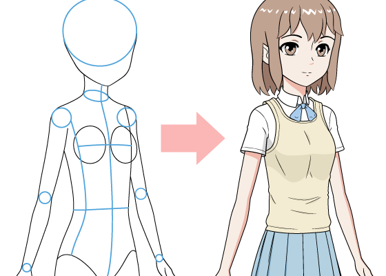 How To Draw A Anime School Girl Step by Step Drawing Guide by koreacow   DragoArt
