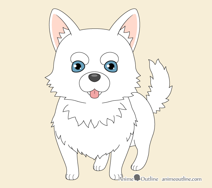 Baby Puppy Dog Shibainu Animation Cute Kawaii Anime  Puppy Transparent PNG   500x432  Free Download on NicePNG