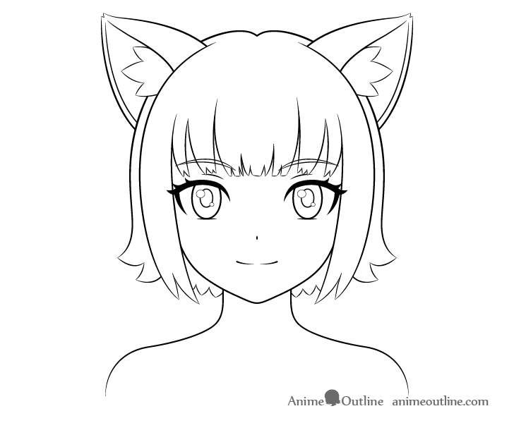 Cute Anime Little Girl Coloring Page Outline Sketch Drawing Vector, Anime  Cute Drawing, Anime Cute Outline, Anime Cute Sketch PNG and Vector with  Transparent Background for Free Download