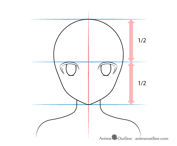 How to draw anime girl for beginners without circle (easiest way) 