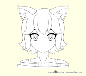 How to Draw Anime Cat Girl Ears Step by Step - AnimeOutline