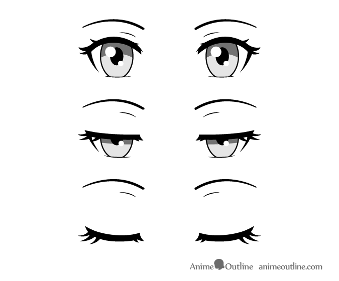 Set of cute cartoon eyelashes Open and closed hand drawing eyes Isolated  on white Stock Vector Image  Art  Alamy