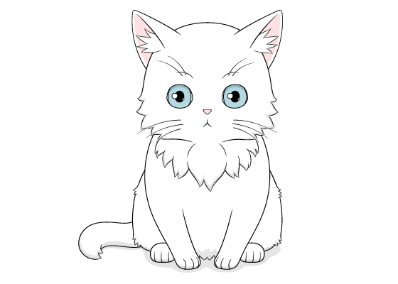 anime portrait of a cute cat, anime eyes, beautiful...