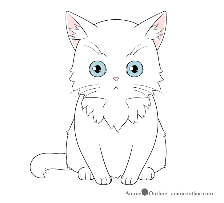 Lexica  A cat furry with fluffy lavender and yellow fur digital art cute  anime eyes