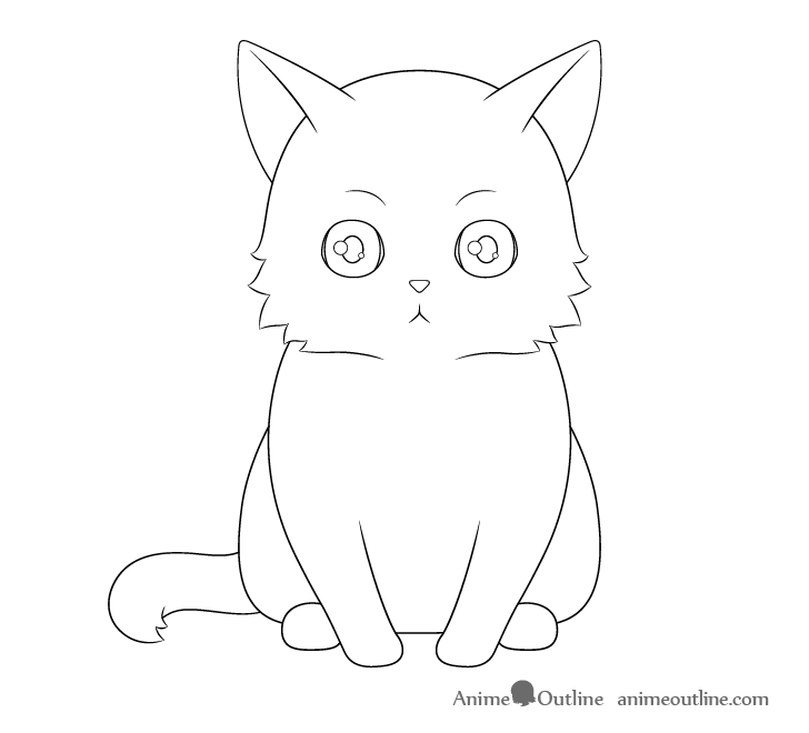 How To Draw A Cute Anime Cat Step by Step Drawing Guide by Dawn   dragoartcom  Desenhos bonitos Desenhos de gatos Pet anime