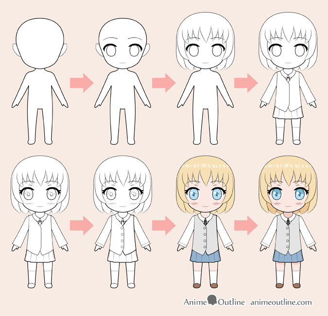 How To Draw Anime Chibi: Anime Chibi Drawing Tutorial (Simple Step by Step  Drawing Tutorial): Drew, Laurie: 9798363486937: Amazon.com: Books