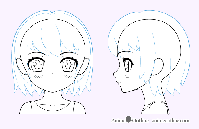 How To Draw A Cute Anime Girl Step By Step Animeoutline