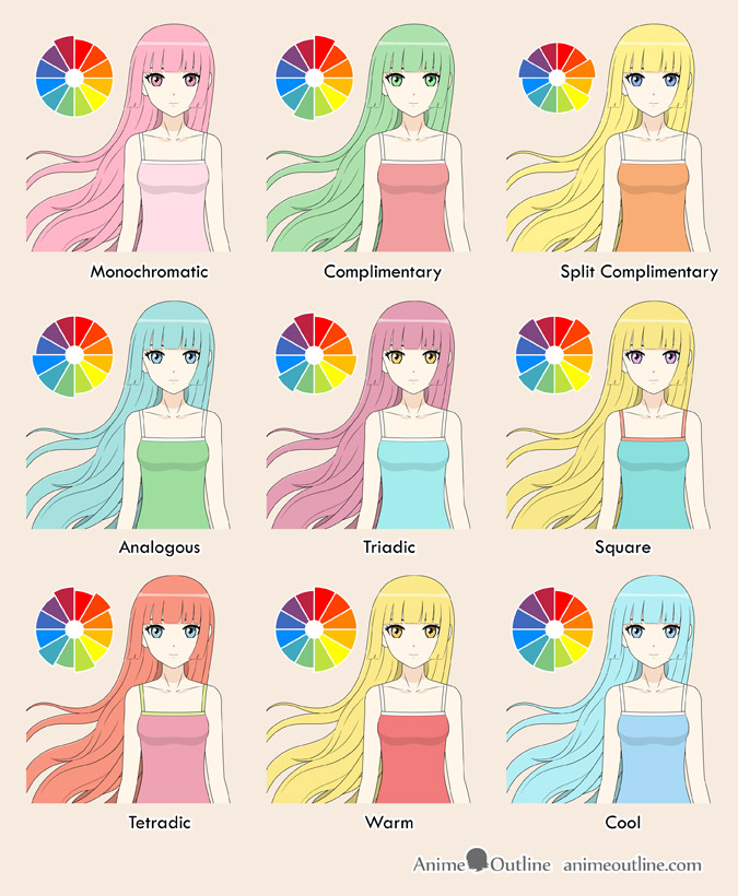Red anime hair shades Color Palette