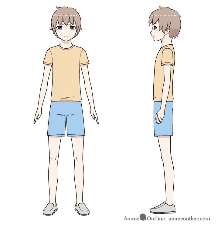 Anime boy full body drawing