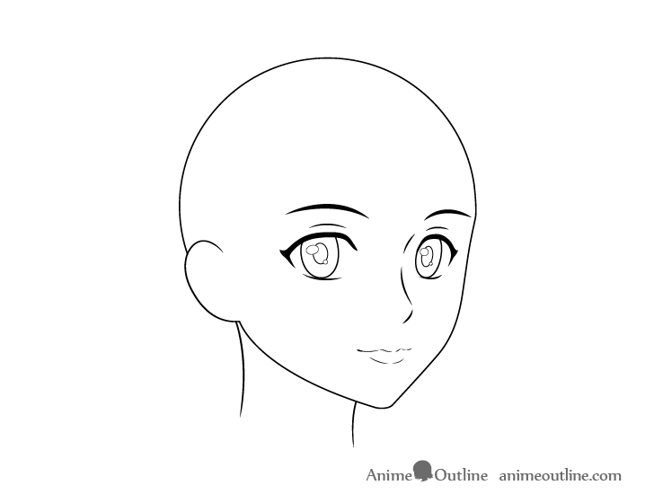 anime girl face template