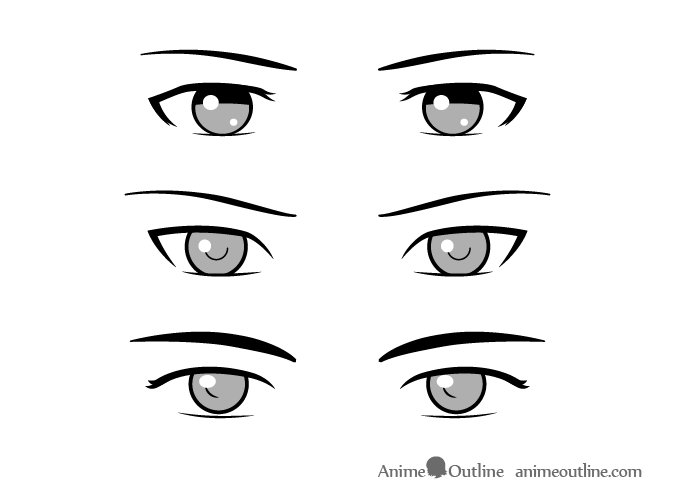 Male Cartoon Anime Eyes Reference PNG Images