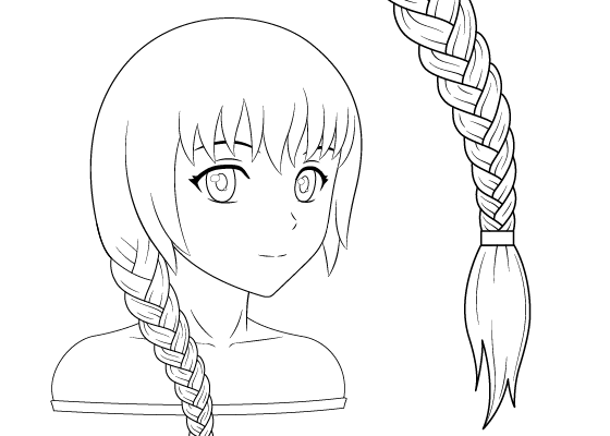 How to Draw Anime  Manga Style Hair Braids  AnimeOutline