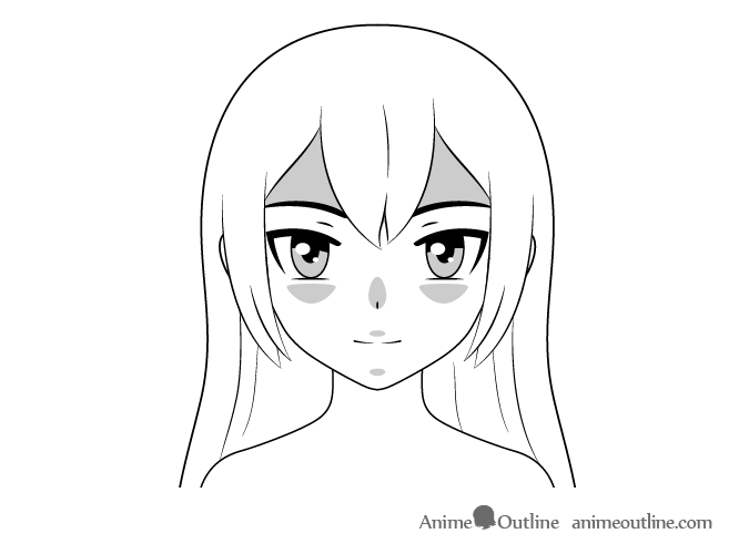 Anime face shading practice2 by momodesuuu on DeviantArt
