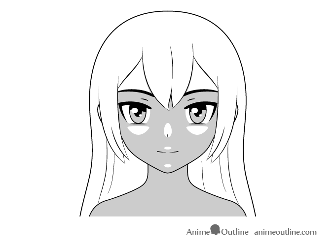 A girl anime style pencil sketch with shading  Playground AI