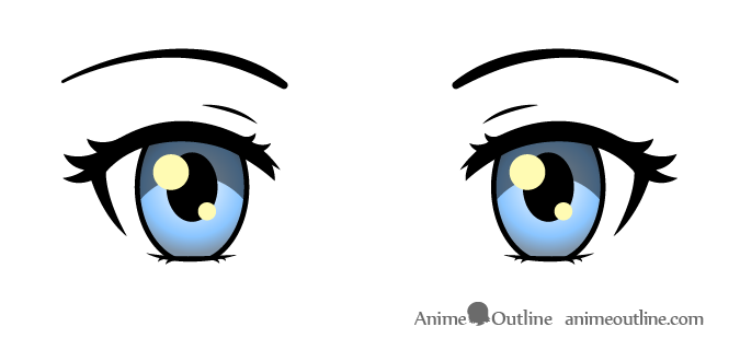 Anime Girls Brown Round Eyes Clip Art Free PNG ImageIllustoon