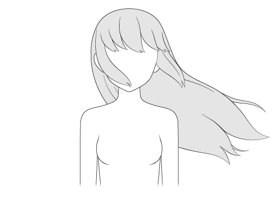 cartoon girl anime character outline vector illustration Stock Vector |  Adobe Stock