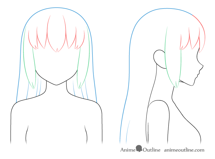 Draw 1 Girl with 20 Hairstyles  Side View Learn how to draw hair for anime  manga characters and girls step by step for beginners kids teens artists   Amazonin Books