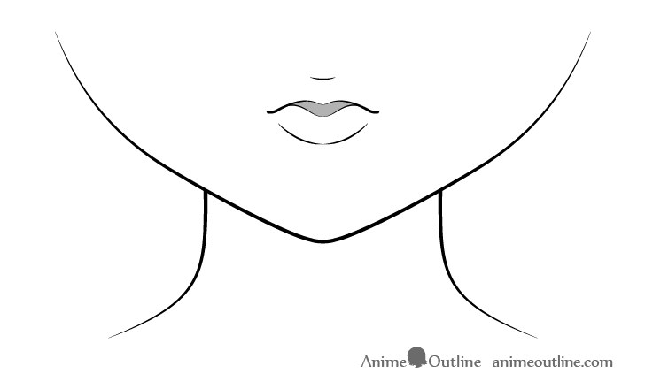 How To Draw Anime Kissing Lips Face Tutorial Animeoutline